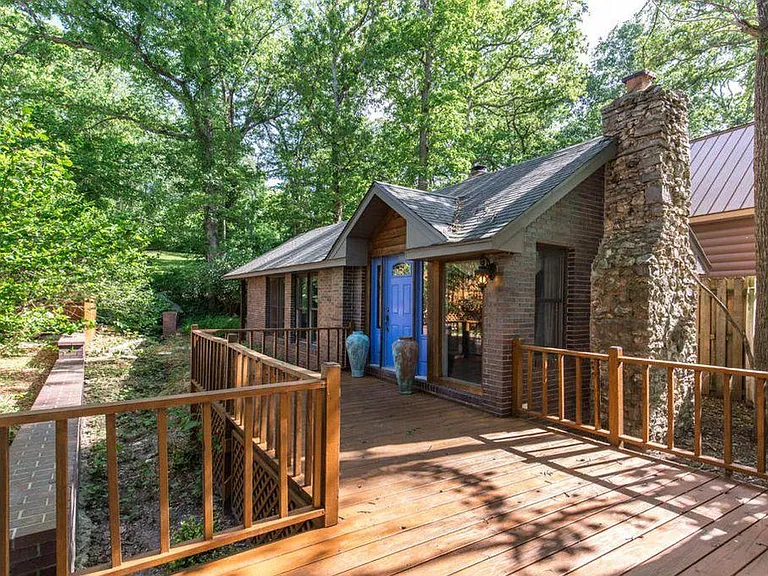 The side door leading to the deck and river view.