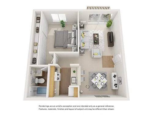 Floor plan med 1x1