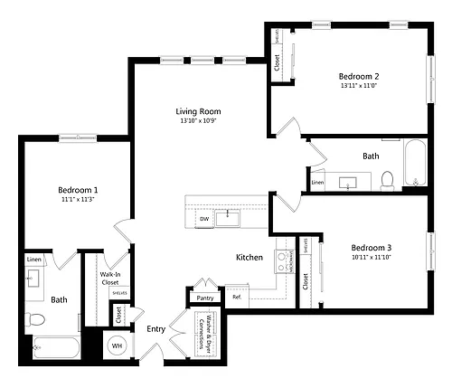 Floor plan C2 60% AMI
