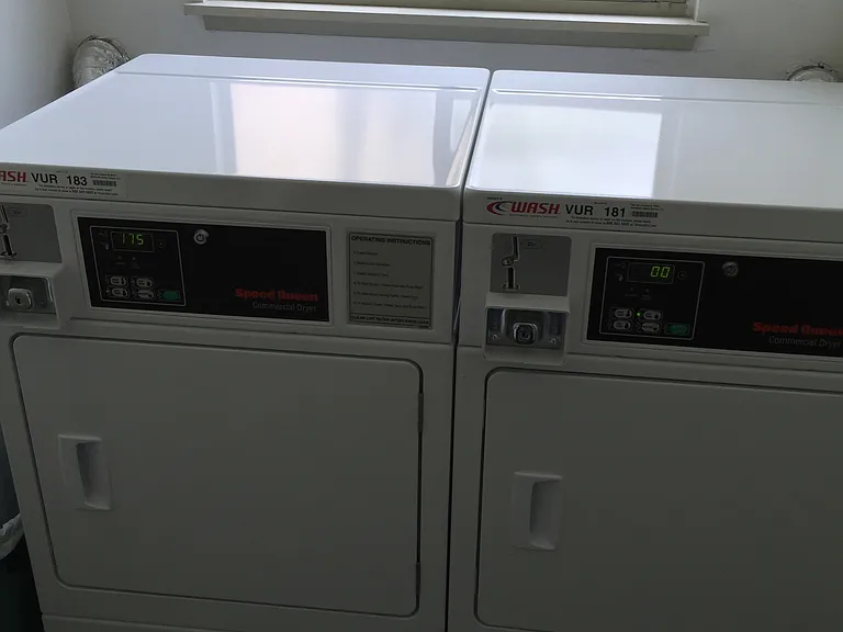 All new pay by App. (2) washers & (2) dryers. (will also accept coins)