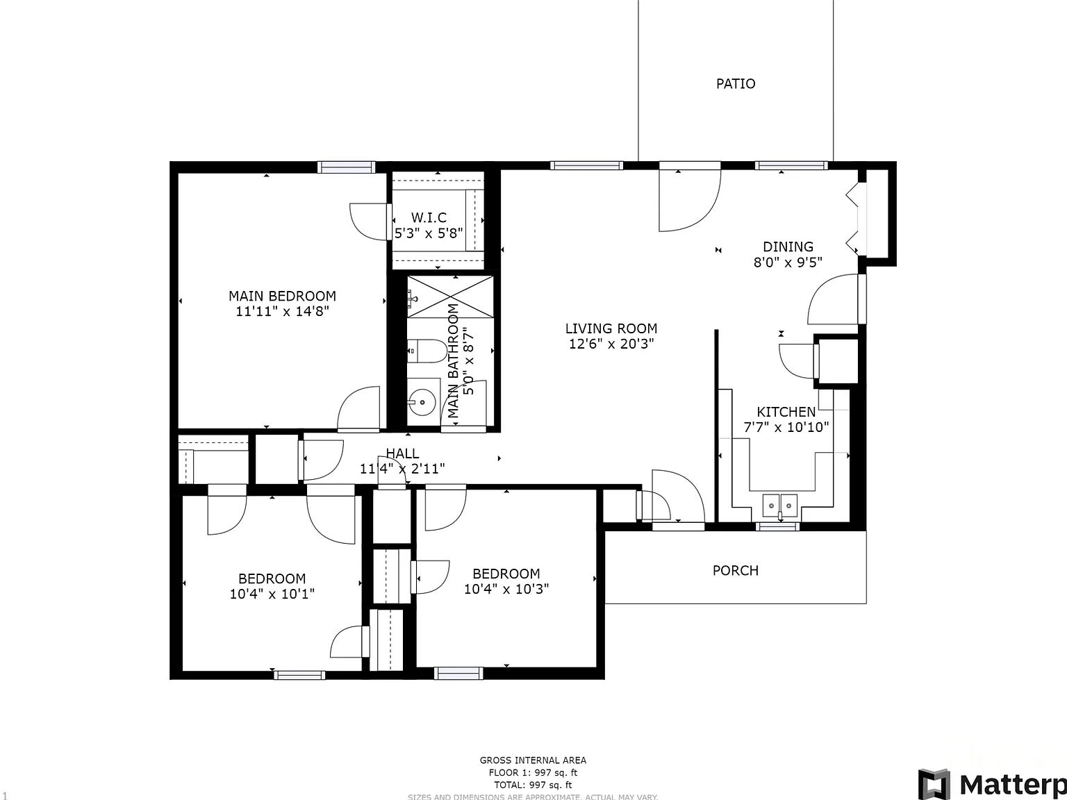3 bed, 1.0 bath, 1080 sqft, $1,420 — Photo 1