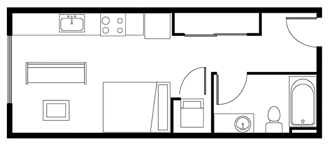 Floor plan Studio A