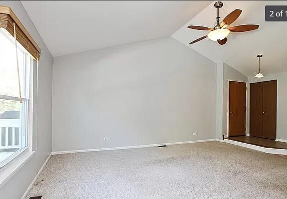 Living room and front door in view