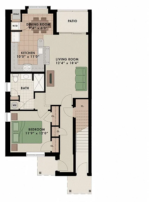 Floor plan Portland (first floor)