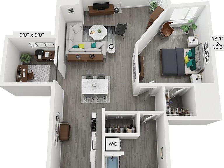 L1BW/DEN-1 floor plan Caldwell