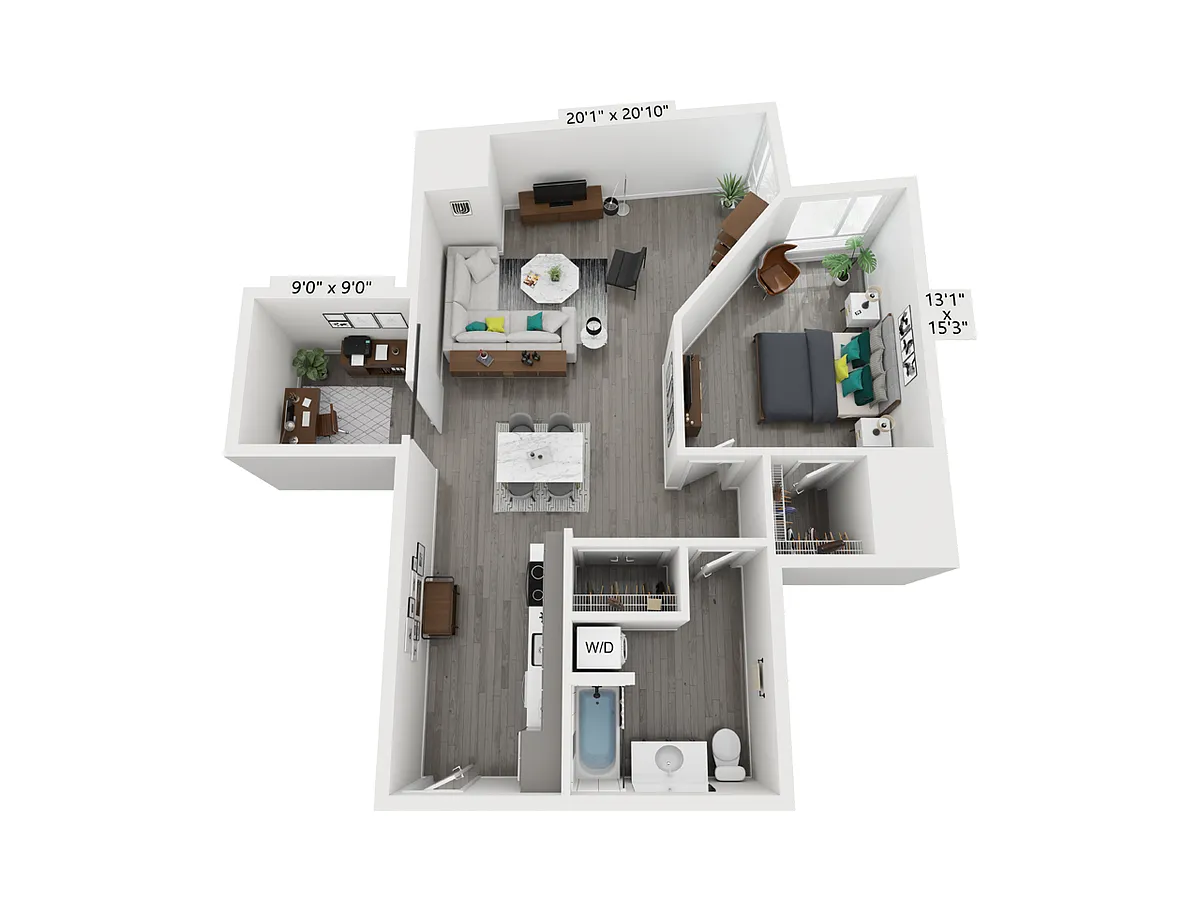 Floor plan L1BW/DEN-1