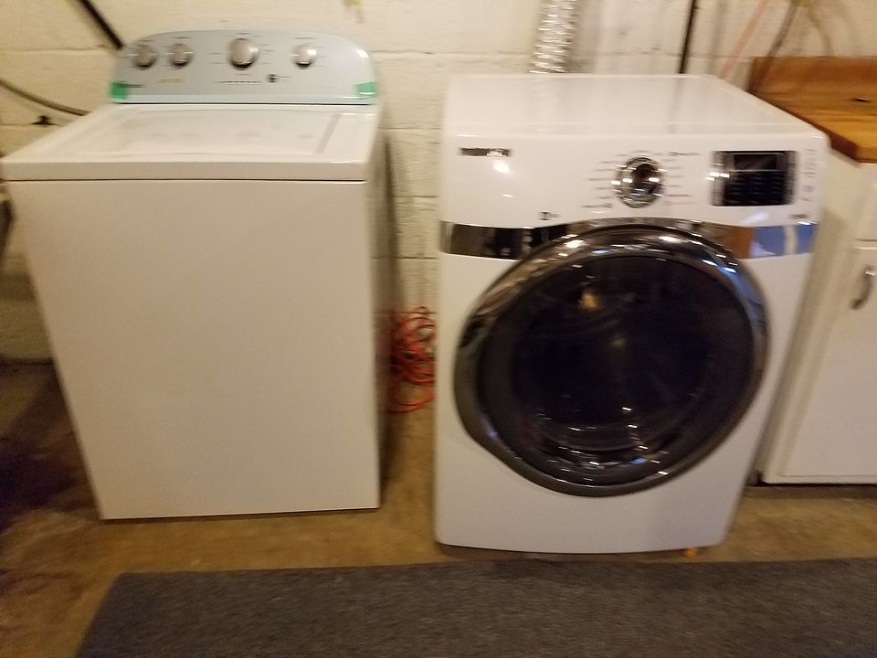 Washer & Dryer in Basement