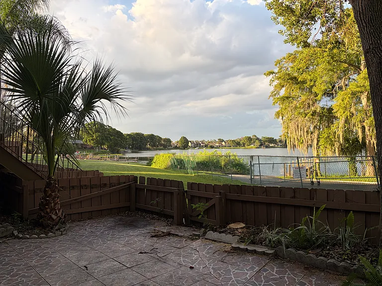 Patio looking over lake