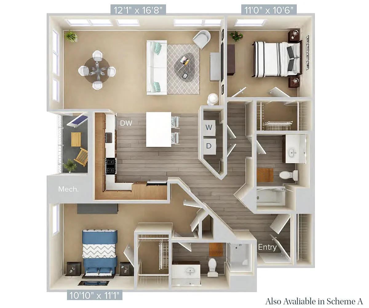 Floor plan B6-1205-B