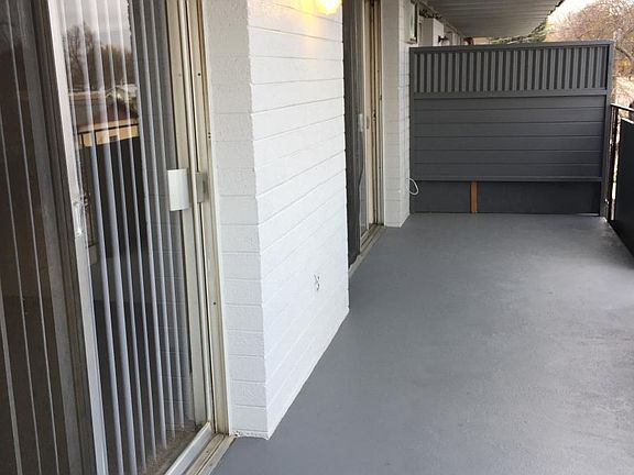 North facing deck outside living room and bedroom