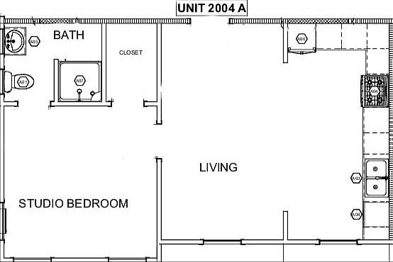 Great Layout, Large living space, large closet, separated kitchen with lots of cabinets