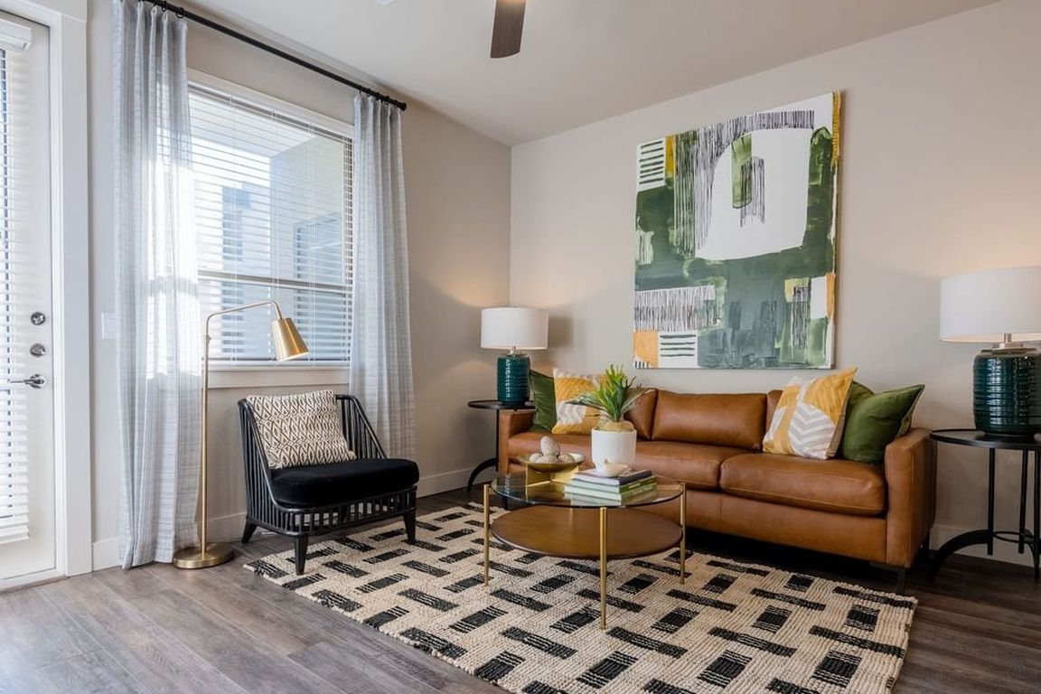 Living room with hard surface flooring