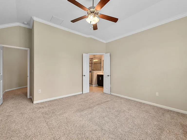 Master bedroom with attached full bath