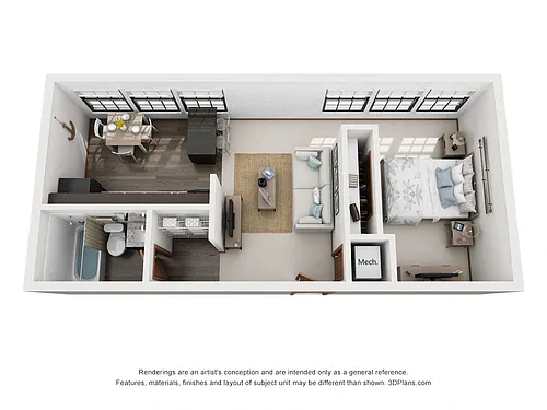 Floor plan One Bedroom