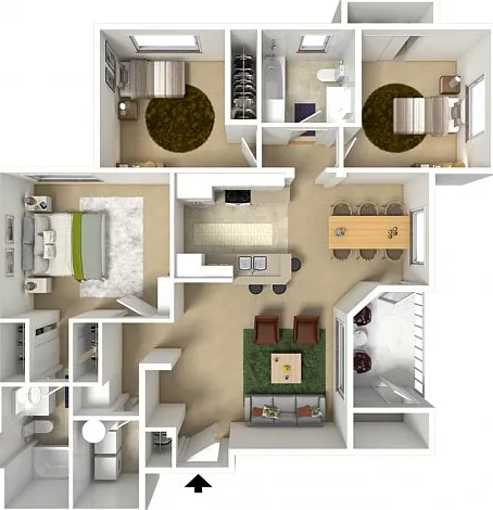 Cottonwood Three Bedroom Two Bath Cottonwood Three Bedroom Two Bath