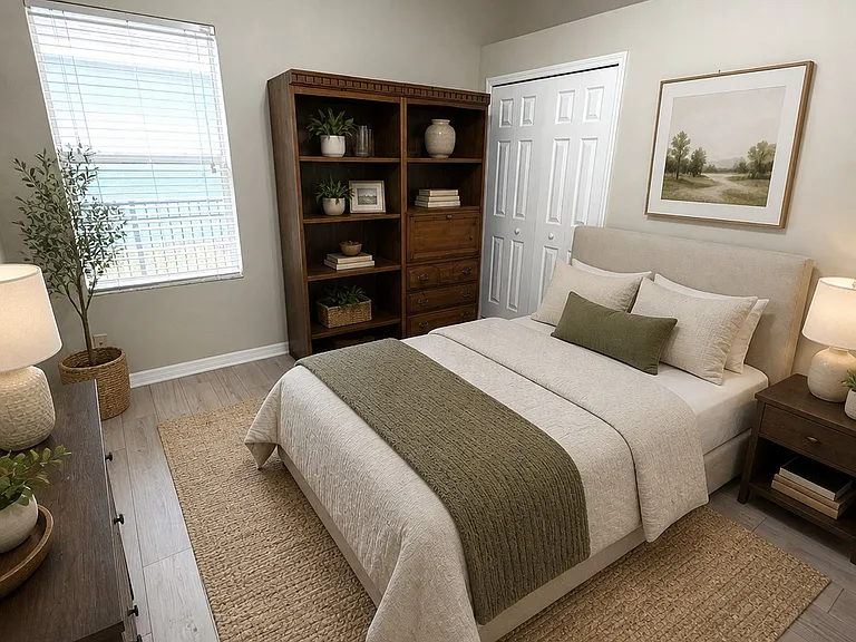 Virtually-staged 3rd Bedroom