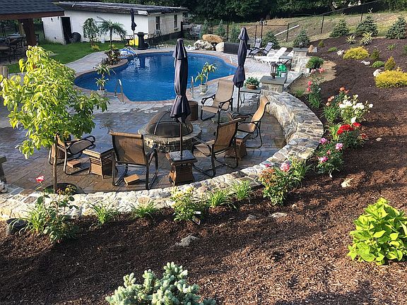 Pool with beautiful landscap