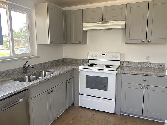 Newly updated kitchen with brand-new dishwasher, cabinets and countertop.