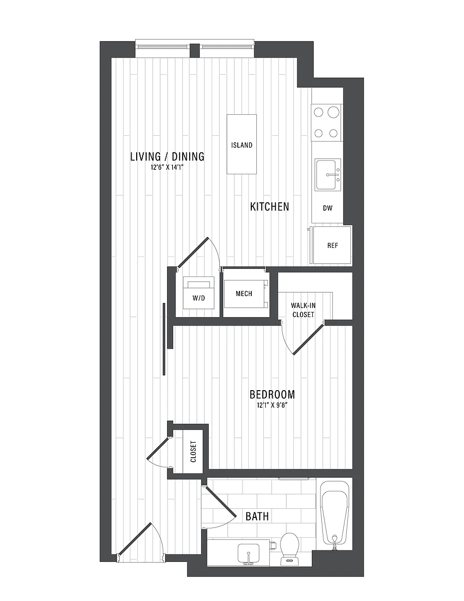 Floor plan Deluxe Studio-B3