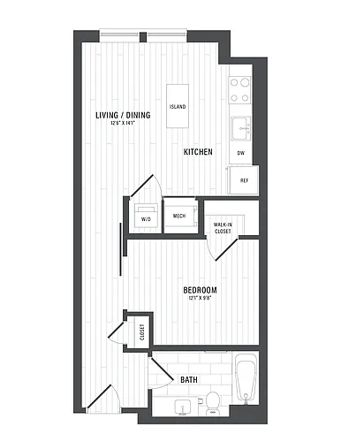Floor plan Deluxe Studio-B3