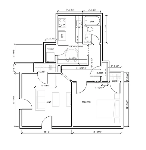 Floor plan 1 BR