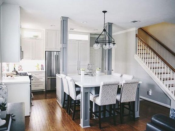Beautifully renovated kitchen with ample dining space