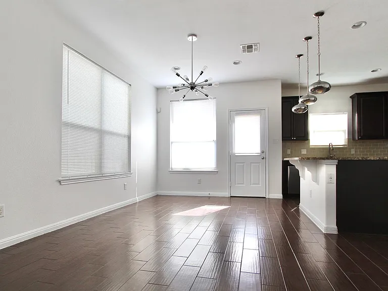 Open concept kitchen + dining