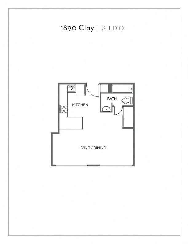 Floor plan Studio B