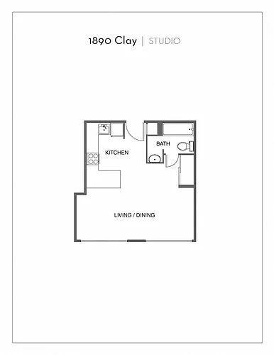 Floor plan Studio B