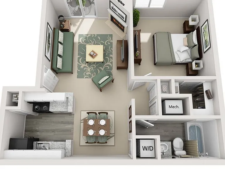 1 Bedroom | 1 Bath | 610 SF 1 Bedroom | 1 Bath | 610 SF