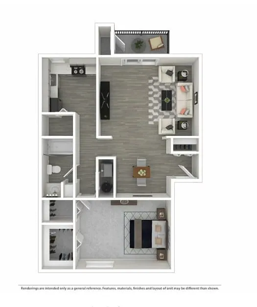 Floor plan 1b1b Tax Credit Classic