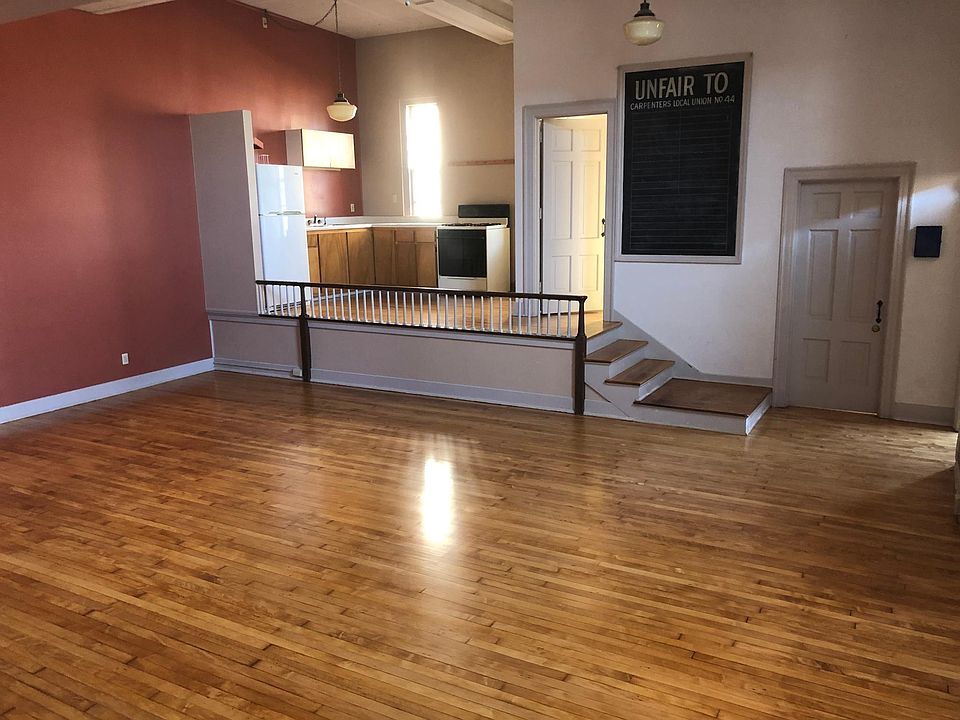 View from landing of living room and kitchen