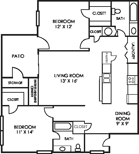 Floor plan B2 - Redwood