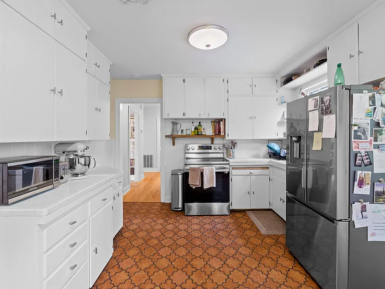 kitchen with stainless steel appliances. (stove and range are electric)