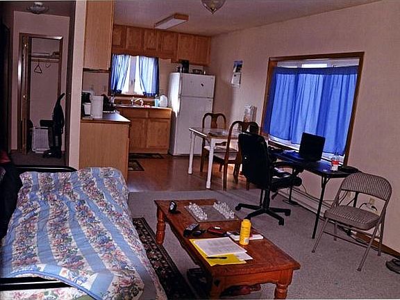 Living room and kitchenette.