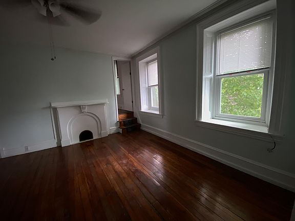 Living room showing two large windows