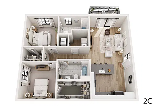 Floor plan 2C