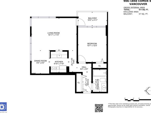 1850 Comox St #906, Vancouver, BC V6G 1R3