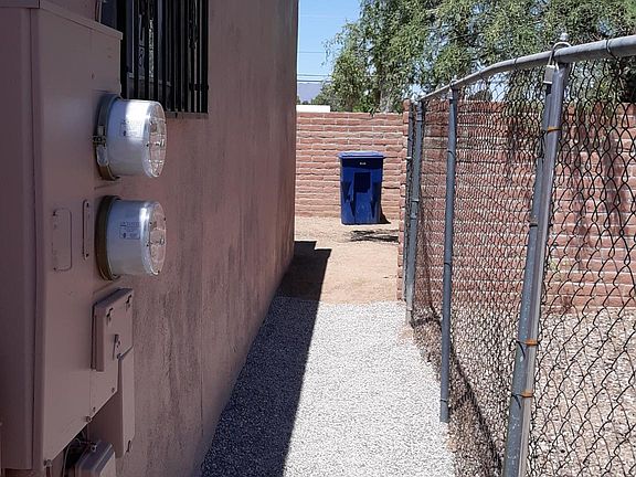 Gated and walled all around.