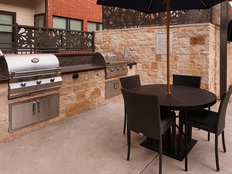 Outdoor Barbeque Area With Grills