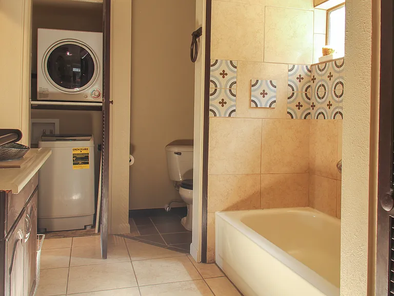 Compact washer and dryer laundry closet