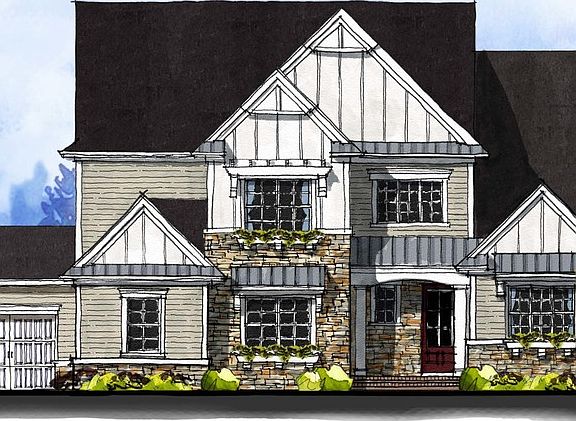 Monterey - American Cottage II 3-Car Side Load Garage Note Renderings may show optional feature