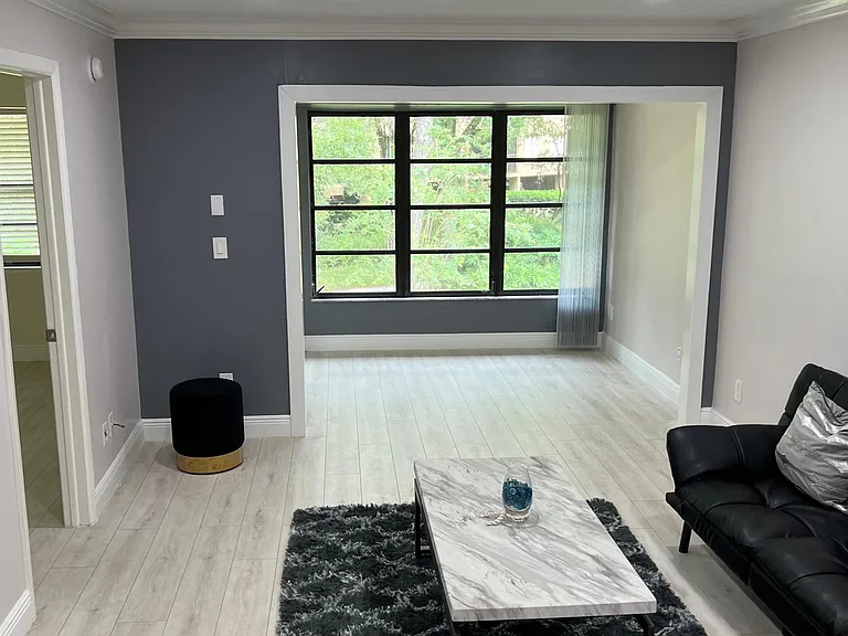 Living room with bonus room