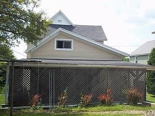 Back yard with porch