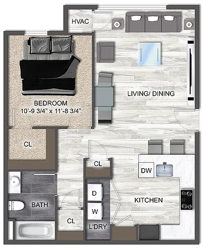 Floor plan 1 Bedroom