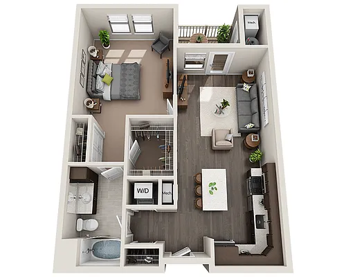 Floor plan A1H (1x1)