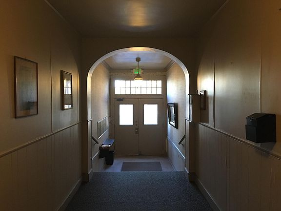 Main hallway, with lobby and mail area.