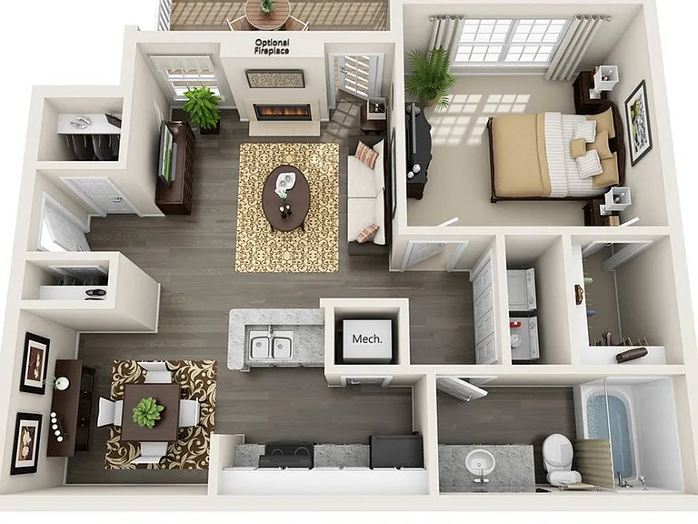 1 Bedroom | 1 Bath | 800 SF 1 Bedroom | 1 Bath | 800 SF