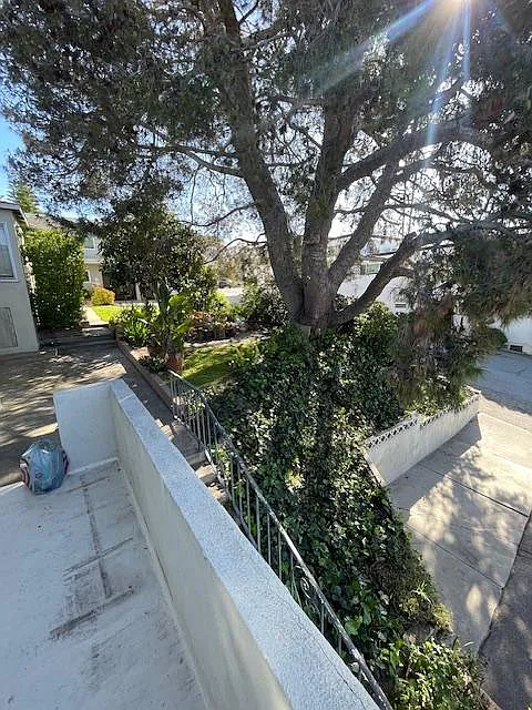 Front step up private patio