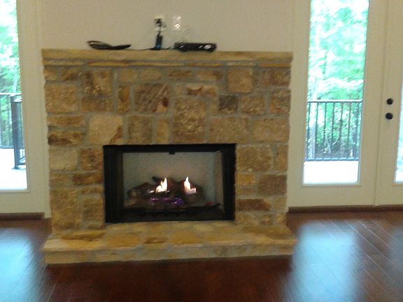 Fireplace with gas logs